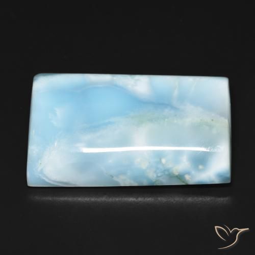 Larimar Bleu clair naturelle Baquette, 56.47 ct, Opaque