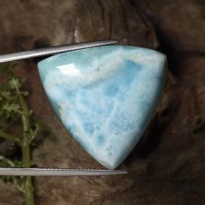Larimar bleue naturelle trillion, 46,87 ct, opaque