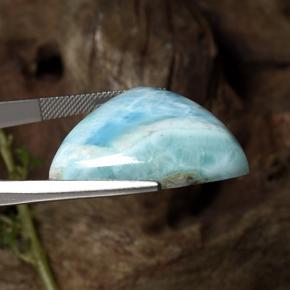 Larimar bleue naturelle trillion, 46,87 ct, opaque