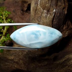 Larimar Bleu clair naturelle Marquise, 29.71 ct, Opaque