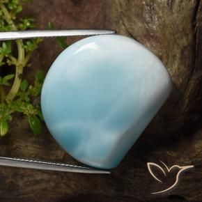 Larimar Bleu verdâtre léger naturelle Fantaisie, 44.58 ct, Opaque