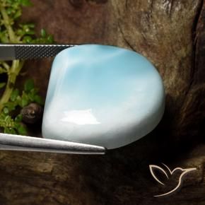 Larimar Bleu verdâtre léger naturelle Fantaisie, 44.58 ct, Opaque