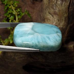 Larimar bleue naturelle coupe coussin, 60,78 ct, opaque