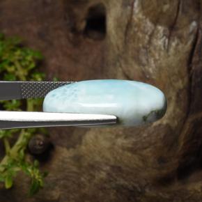 Larimar bleue naturelle coupe ovale, 15,43 ct, opaque