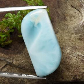 Larimar bleue naturelle forme fantaisie, 20,35 ct, opaque