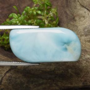 Larimar bleue naturelle forme fantaisie, 20,35 ct, opaque