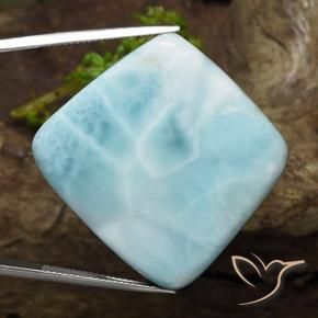 Larimar Bleu mousse de mer naturelle Fantaisie, 57.85 ct, Opaque