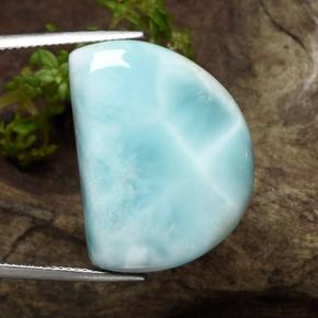 Larimar vert naturelle forme fantaisie, 30,40 ct, opaque