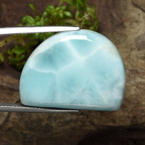 Larimar vert naturelle forme fantaisie, 30,40 ct, opaque
