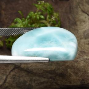 Larimar vert naturelle forme fantaisie, 30,40 ct, opaque