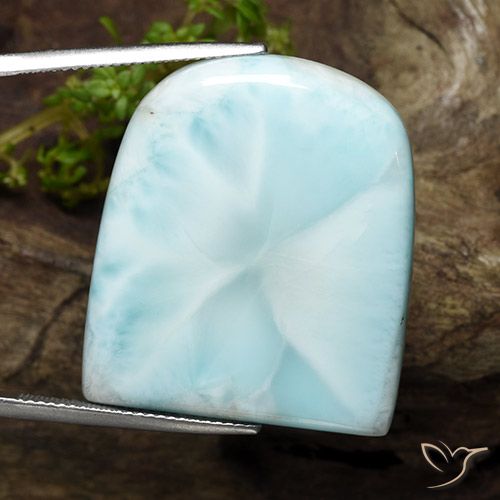 50.61ct Naturel Bleu verdâtre léger Larimar, Fantaisie, Opaque