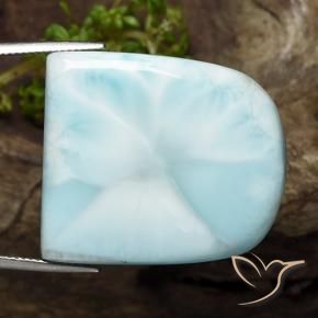 Larimar Bleu verdâtre léger naturelle Fantaisie, 50.61 ct, Opaque