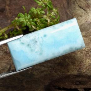 Larimar Bleu clair naturelle Baquette, 44.71 ct, Opaque