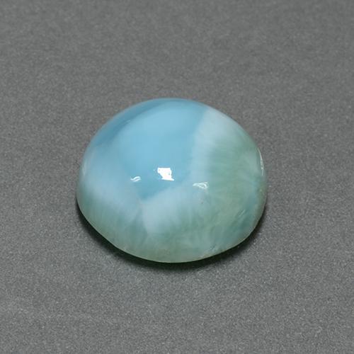 Larimar bleue naturelle coupe roude, 6,90 ct, opaque