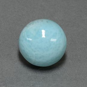 Larimar bleue naturelle coupe roude, 6,99 ct, opaque