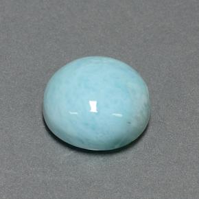 Larimar bleue naturelle coupe roude, 6,99 ct, opaque
