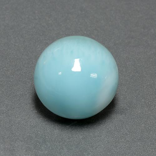 Larimar Bleu clair naturelle Coupe roude, 6.62 ct, Opaque