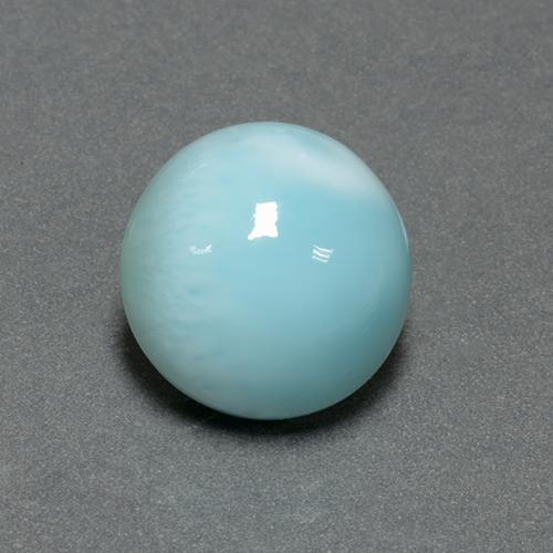 Larimar Bleu clair naturelle Coupe roude, 6.62 ct, Opaque