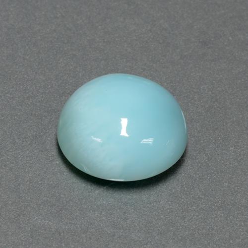 Larimar Bleu clair naturelle Coupe roude, 6.62 ct, Opaque