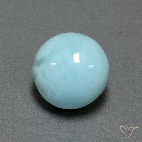 6.50ct Naturel Bleu clair Larimar, Tour, Opaque