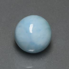 Larimar bleue naturelle coupe roude, 4,74 ct, opaque