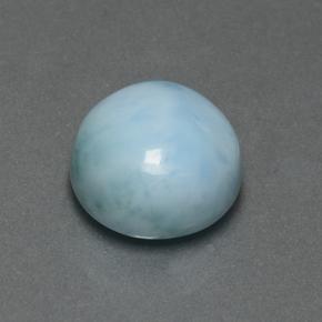 Larimar bleue naturelle coupe roude, 4,74 ct, opaque