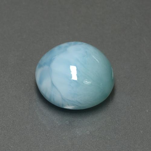 Larimar Bleu clair naturelle Coupe roude, 6.64 ct, Opaque