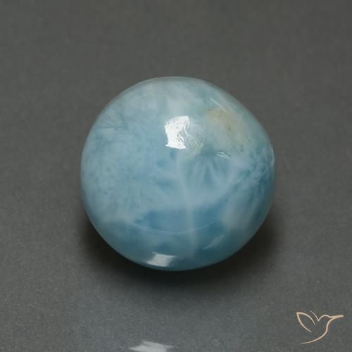 6.73ct Naturel Bleu clair Larimar, Tour, Opaque