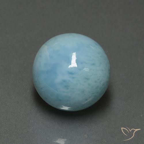 7.03ct Naturel Bleu clair Larimar, Tour, Opaque