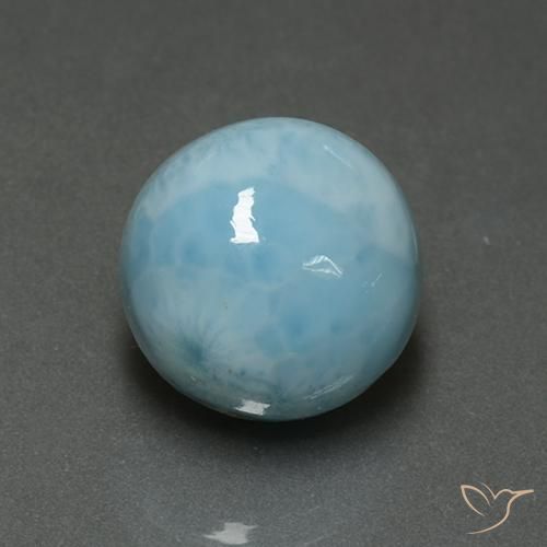 6.82ct Naturel Bleu clair Larimar, Tour, Opaque