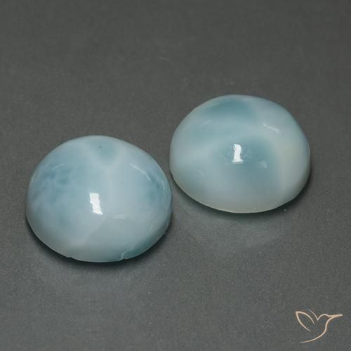 Achetez naturel 13.42ct Bleu clair Larimar gems, Coupe roude, En provenance République Dominicaine chez GemSelect. En stock, livraison internationale!