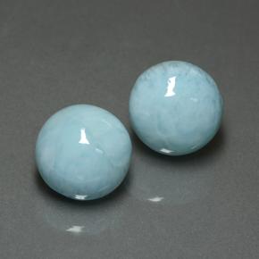 Achetez naturel 12.17ct Bleu verdâtre léger Larimar gems, Coupe roude, En provenance République Dominicaine chez GemSelect. En stock, livraison internationale!