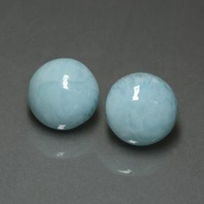Achetez naturel 12.17ct Bleu verdâtre léger Larimar gems, Coupe roude, En provenance République Dominicaine chez GemSelect. En stock, livraison internationale!