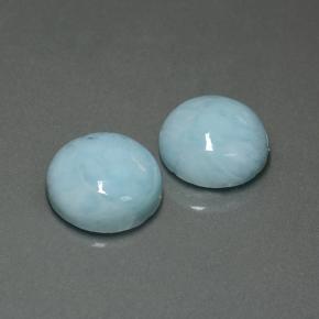 Achetez naturel 12.17ct Bleu verdâtre léger Larimar gems, Coupe roude, En provenance République Dominicaine chez GemSelect. En stock, livraison internationale!