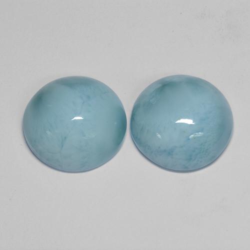 Achetez naturel 12,54ct bleue larimar gems, coupe roude, en provenance république dominicaine chez gemselect. en stock, livraison internationale!
