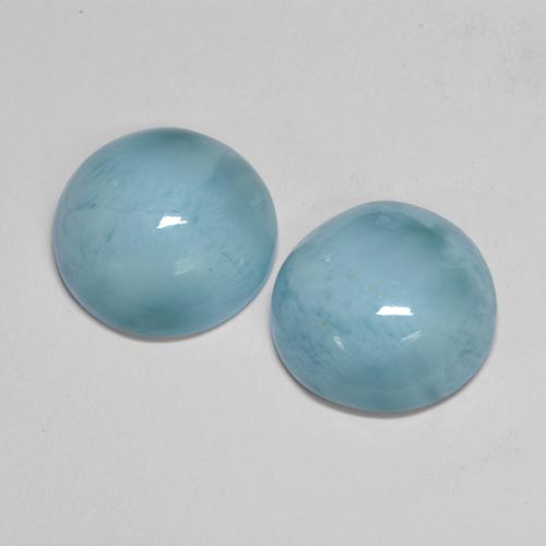 Achetez naturel 12,54ct bleue larimar gems, coupe roude, en provenance république dominicaine chez gemselect. en stock, livraison internationale!