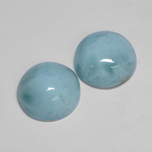 Achetez naturel 12,54ct bleue larimar gems, coupe roude, en provenance république dominicaine chez gemselect. en stock, livraison internationale!