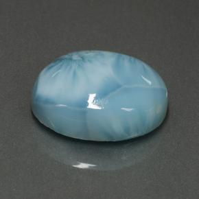 Larimar bleue naturelle coupe ovale, 8,88 ct, opaque