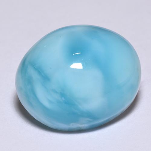 Larimar Bleu naturelle Coupe ovale, 4.96 ct, Opaque