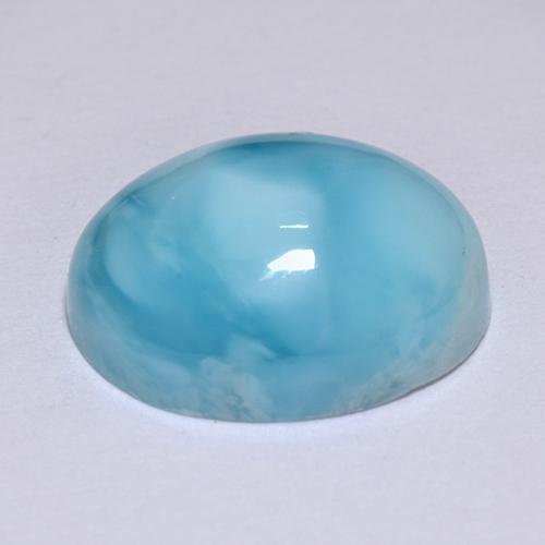Larimar Bleu naturelle Coupe ovale, 4.96 ct, Opaque