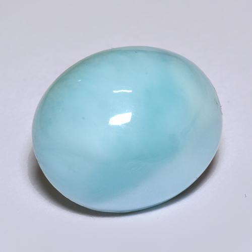 Larimar Bleu naturelle Coupe ovale, 5.63 ct, Opaque