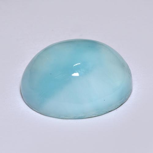 Larimar Bleu naturelle Coupe ovale, 5.63 ct, Opaque