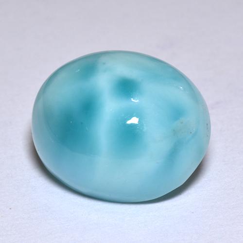 Larimar bleue naturelle coupe ovale, 4,78 ct, opaque