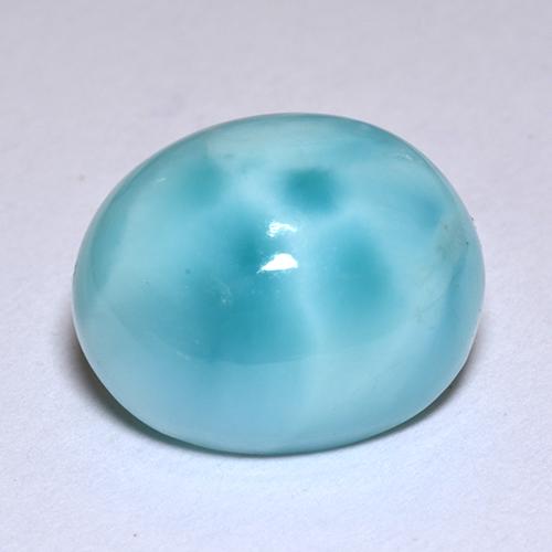 Larimar bleue naturelle coupe ovale, 4,78 ct, opaque