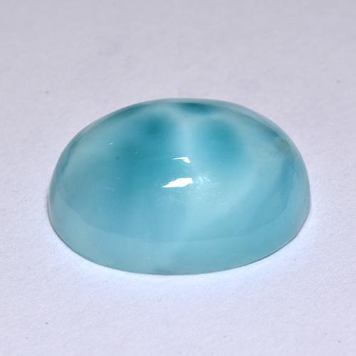 Larimar bleue naturelle coupe ovale, 4,78 ct, opaque