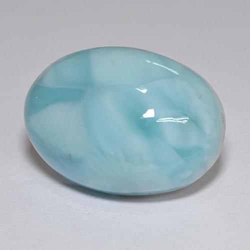 Larimar Bleu naturelle Coupe ovale, 13.07 ct, Opaque