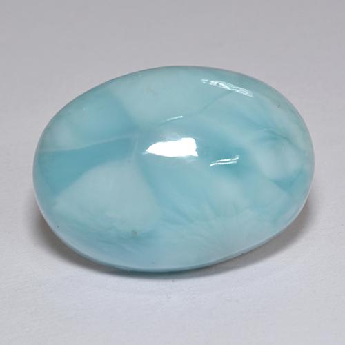 Larimar Bleu naturelle Coupe ovale, 13.07 ct, Opaque