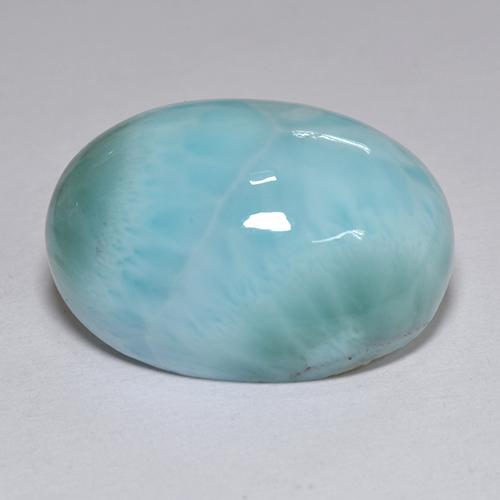 Larimar Bleu naturelle Coupe ovale, 11.22 ct, Opaque