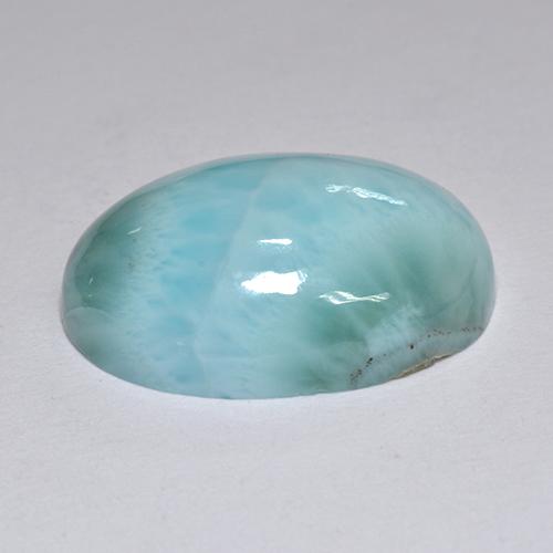 Larimar Bleu naturelle Coupe ovale, 11.22 ct, Opaque
