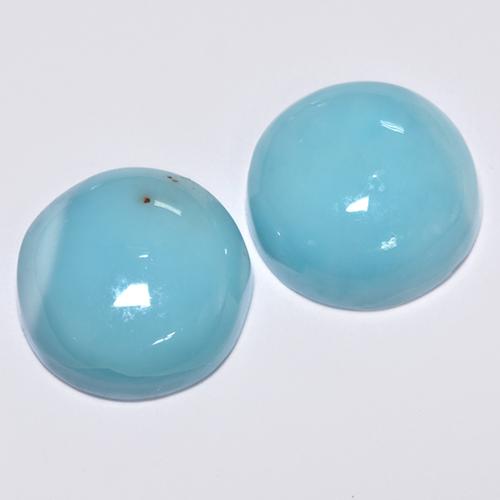 Achetez naturel 7,23ct turquoise larimar gems, coupe roude, en provenance république dominicaine chez gemselect. en stock, livraison internationale!